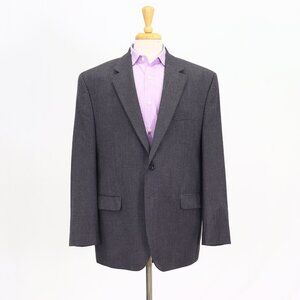 Chaps 46R Gray Blazer Sport Coat Jacket 2-Button Solid Y062